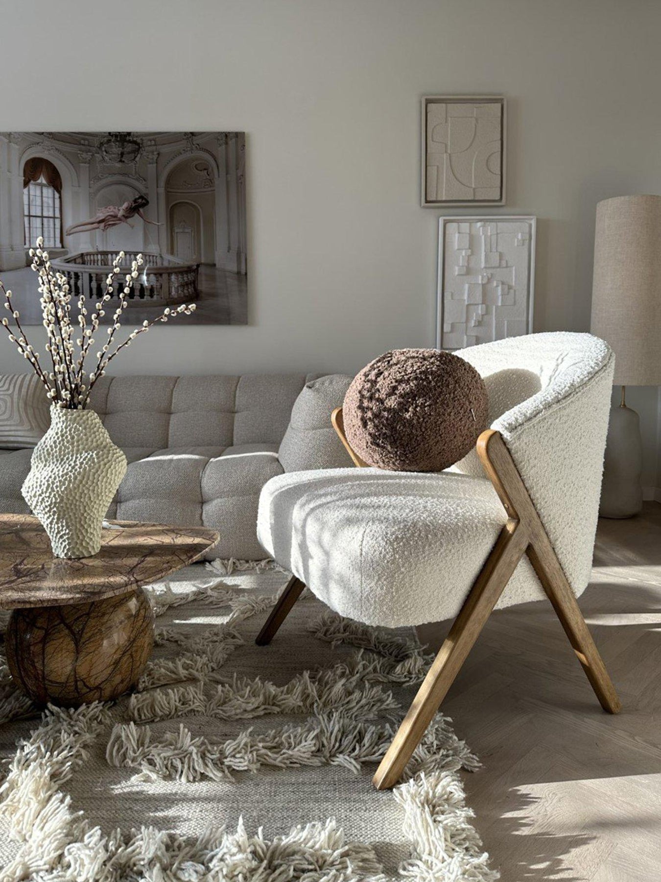 Elsie Cushion Nougat 25cm