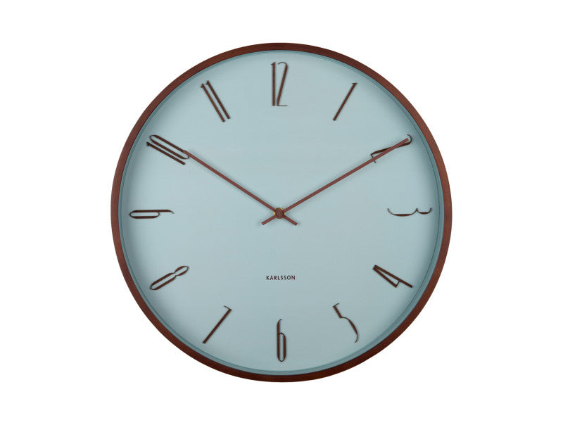 Wall clock Scandia Misty Blue