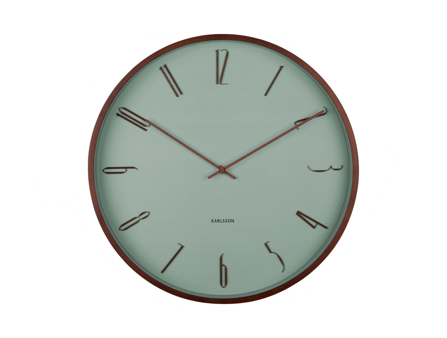 Wall clock Scandia Grayed jade