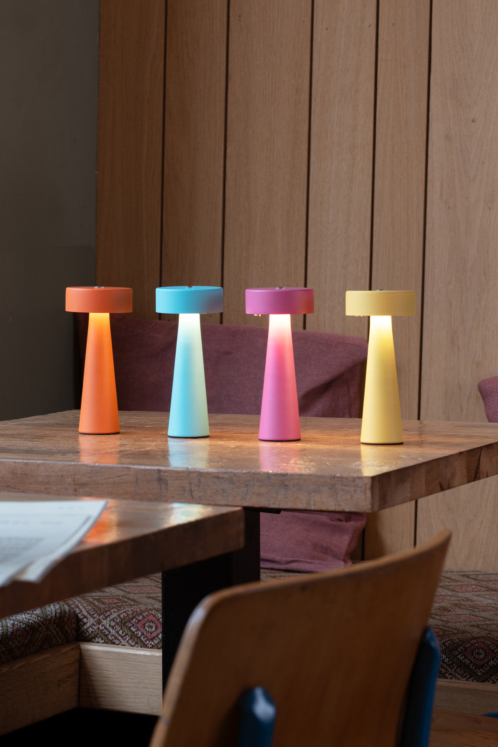 Table Lamp mini LED ring bright yellow