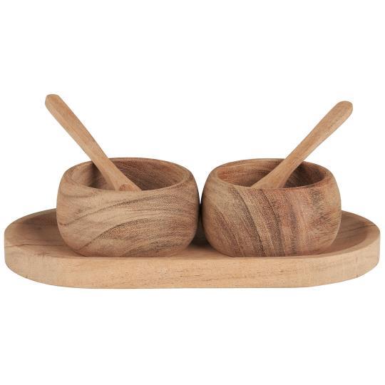 Bakke m/2 skåle og 2 skeer