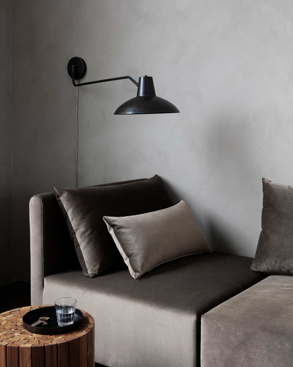 Wall lamp, HDDesk, Antique brown