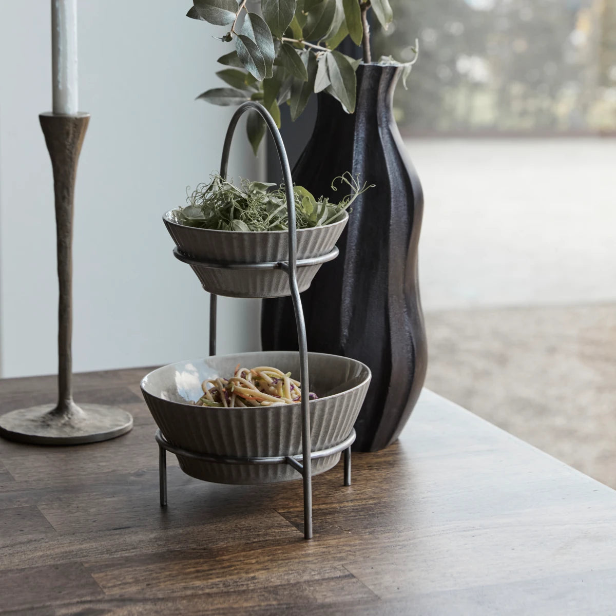 Plate stand, HDSana2, Silver finish