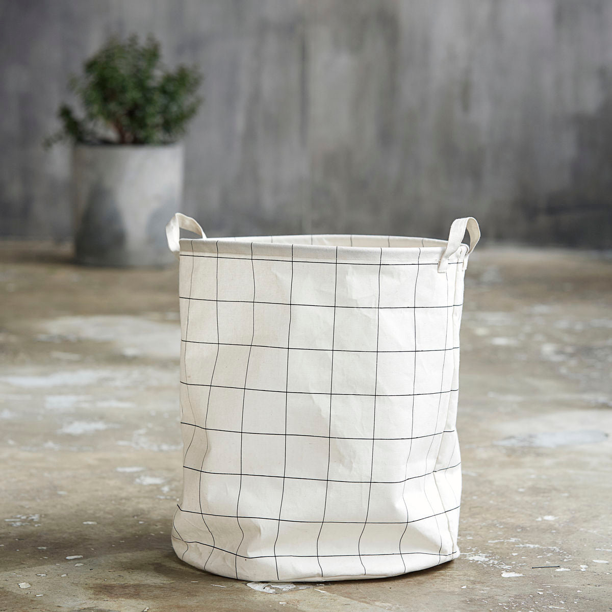 Laundry bag, HDSquares, White/Black