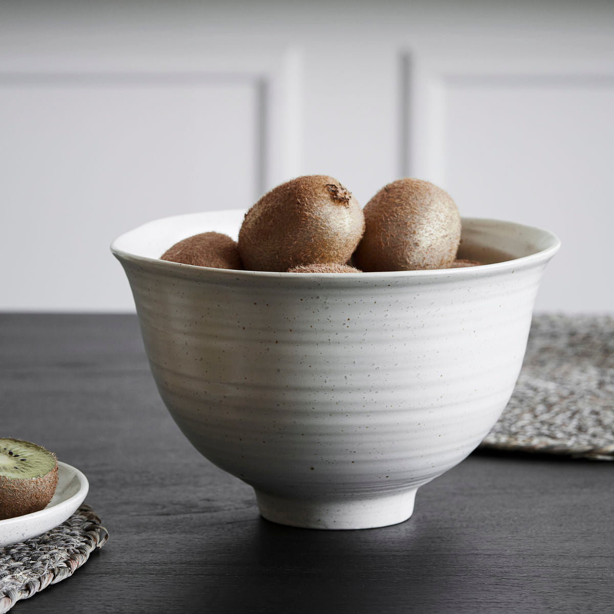 Bowl grey, white