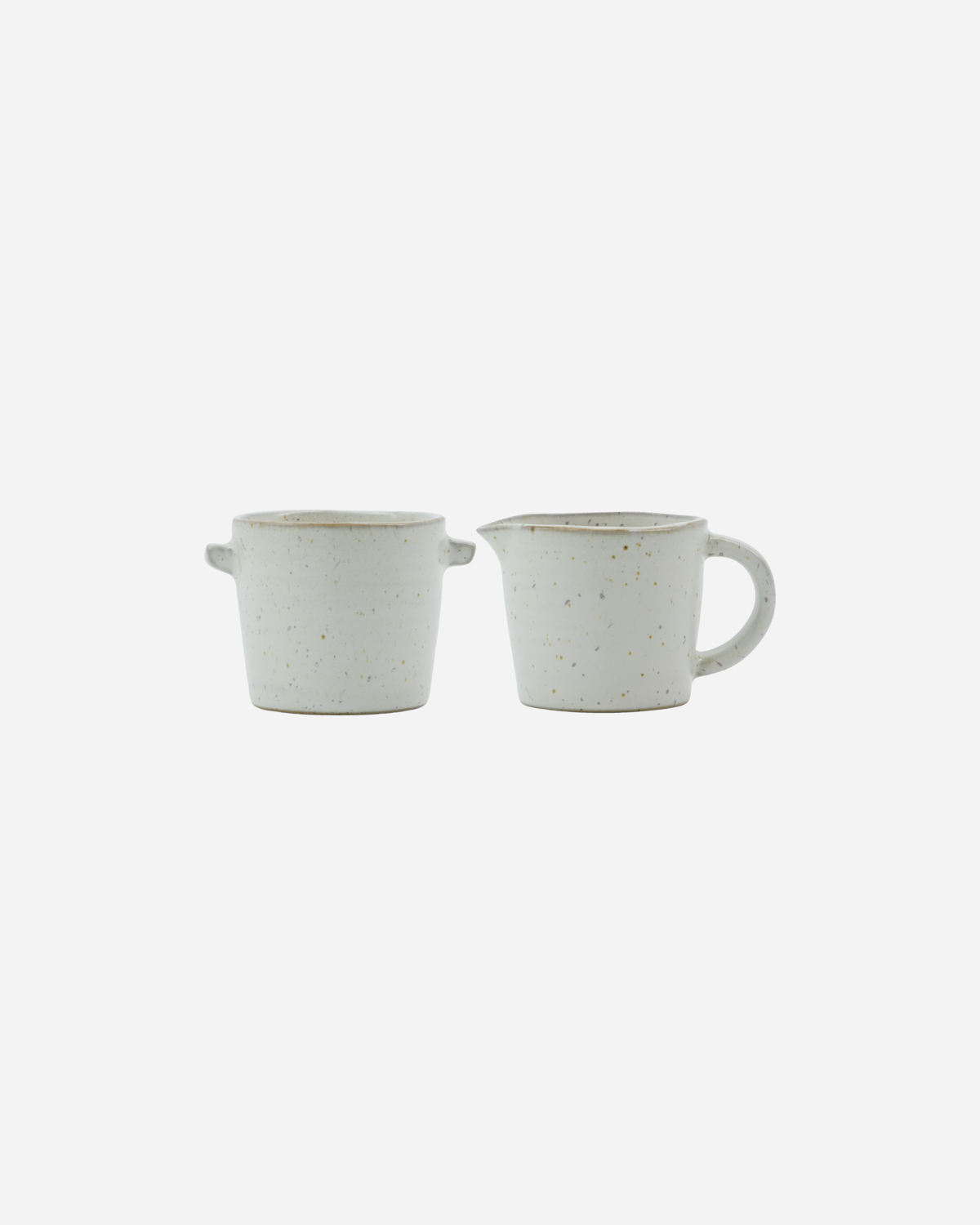 Milk and sugar set HDPion grey,white