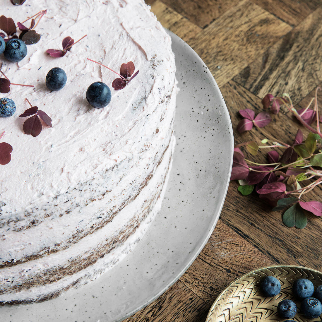 Cake dish, HDRustic, grey/blue
