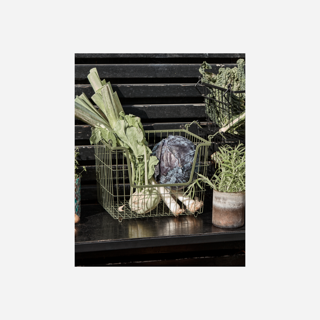 Basket, Taw, Army green