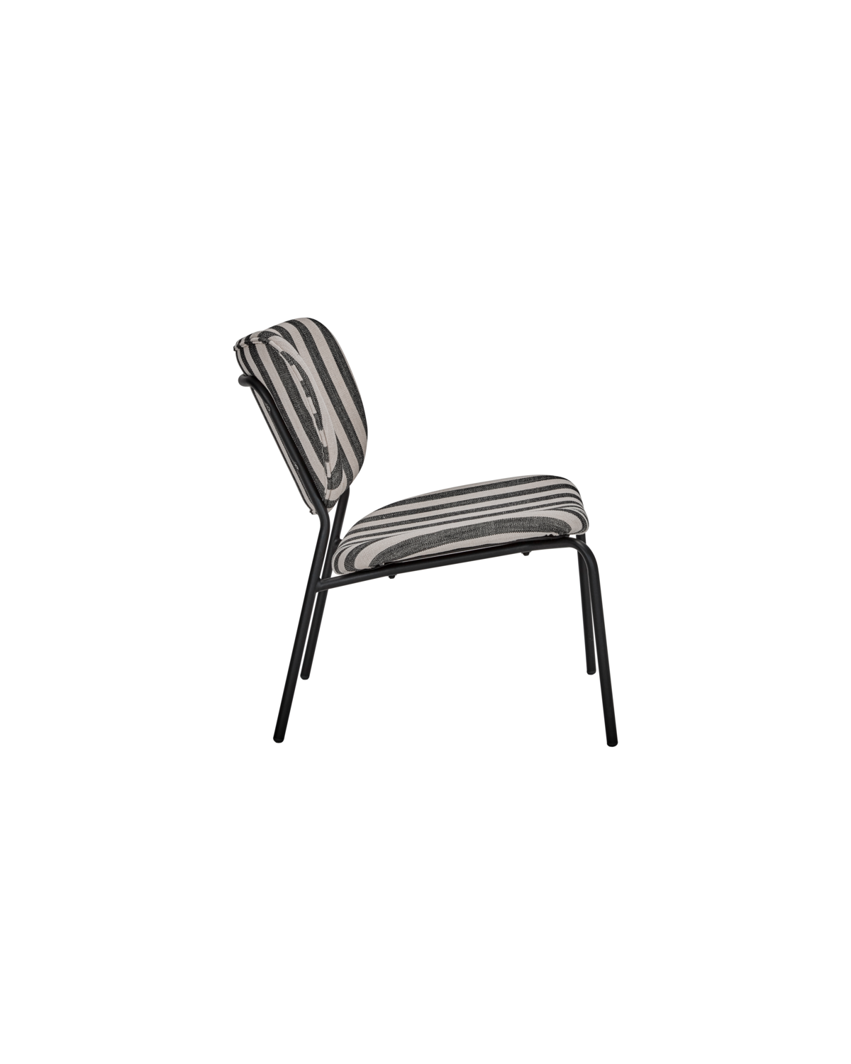 Lounge chair HDLonga black, white