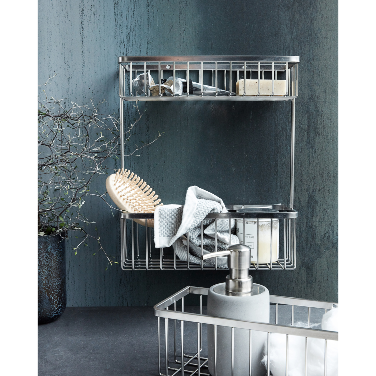 Basket - HDBath - Double - silver finish