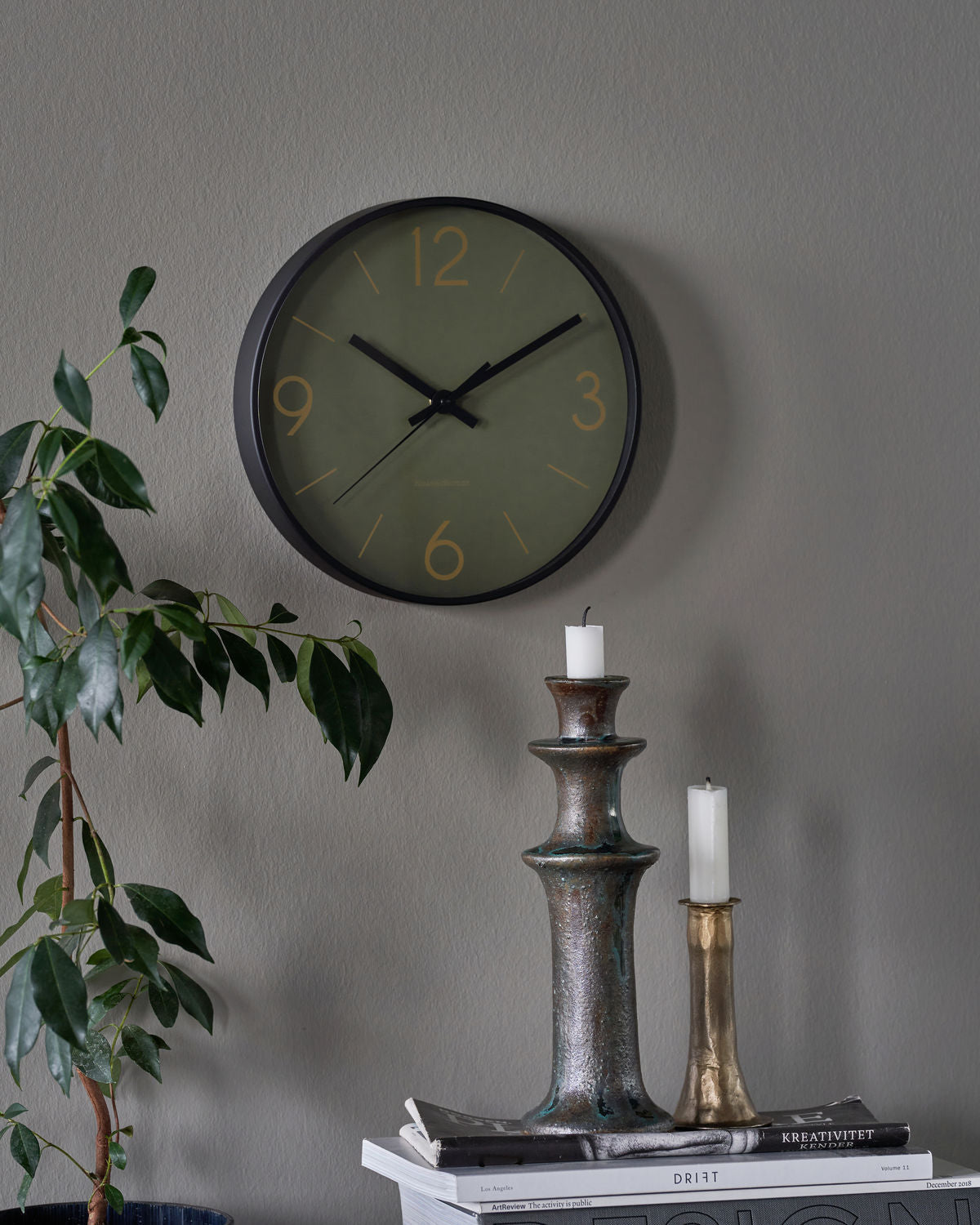 Wall clock - HDTime - dark grey