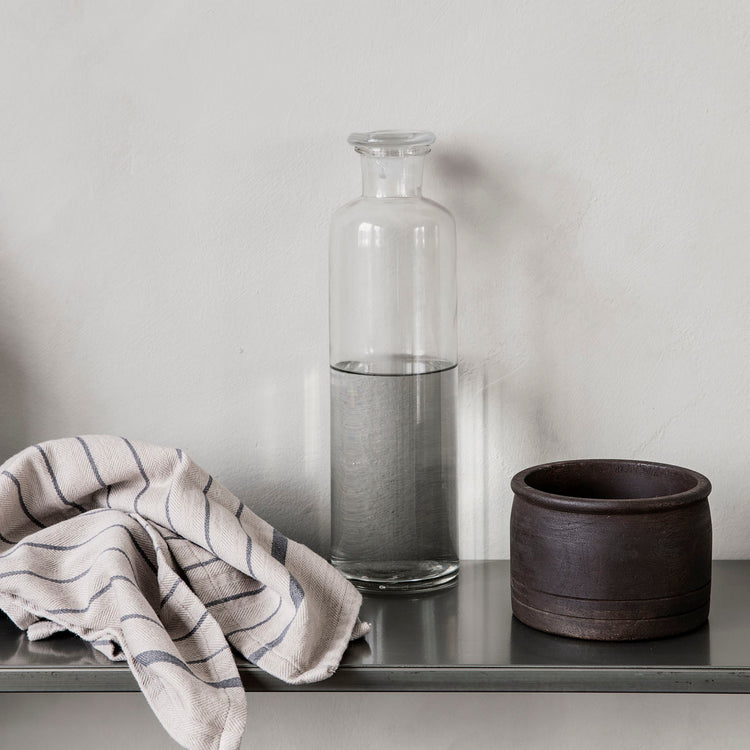 Bottle w. lid, HDFarma, Clear