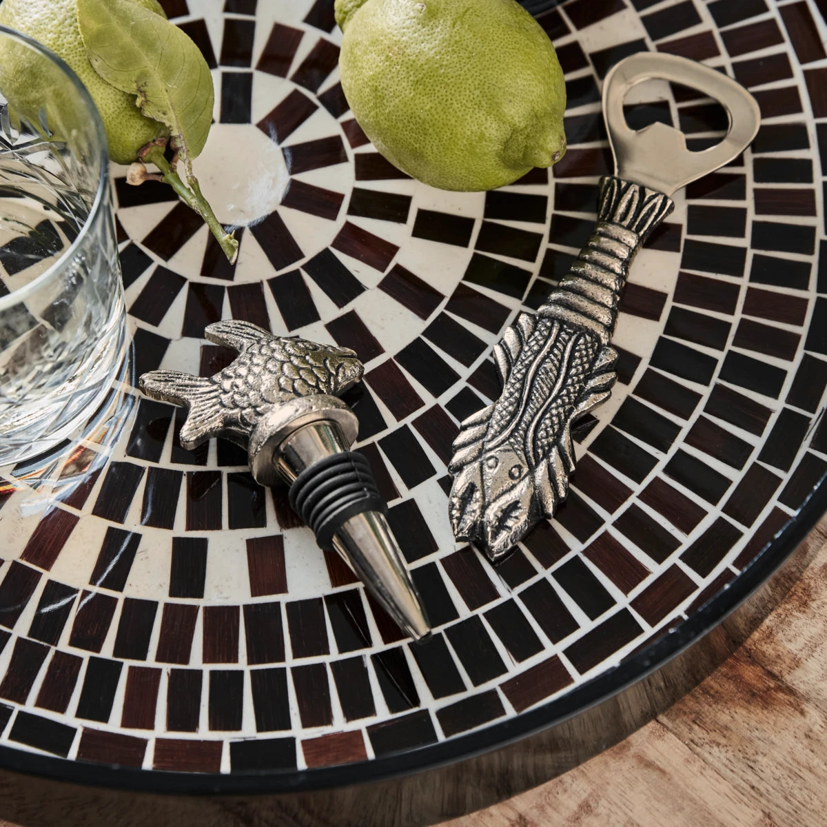 Bar accessories, HDfish, antique silver