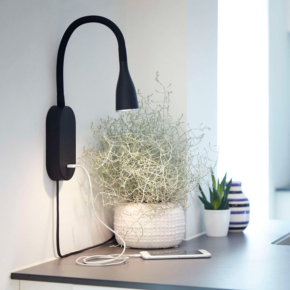 VÆGLAMPE EYE USB LED SORT