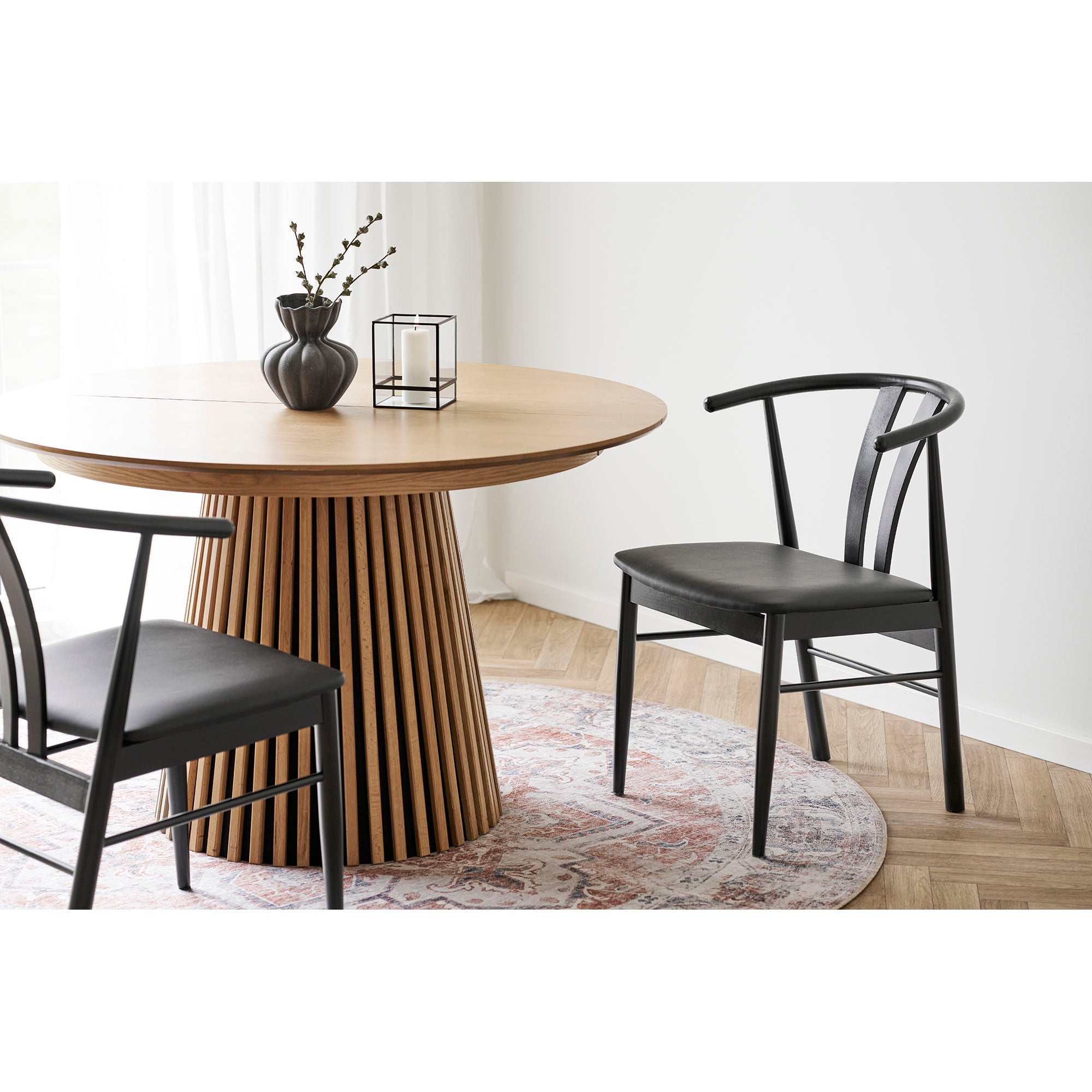 Havana rug orange/blue ø200