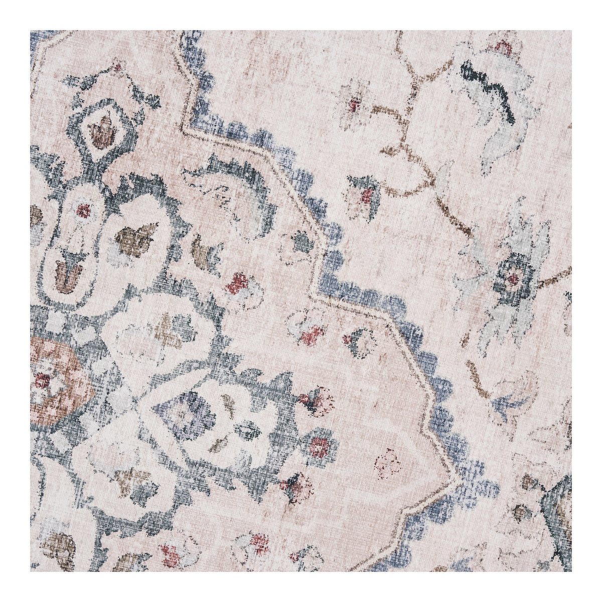 Havana Rug, off white/beige/dusty blue,