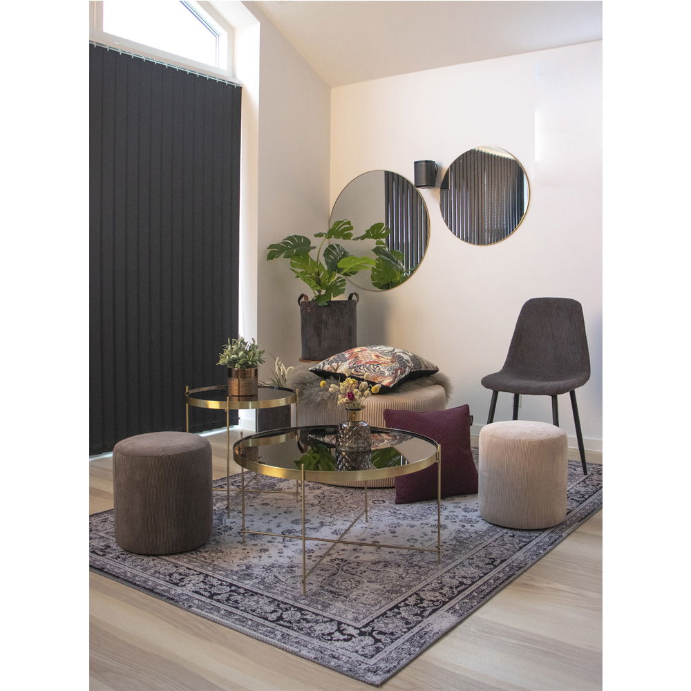 Jersey Mirror steel, brass look ø80cm