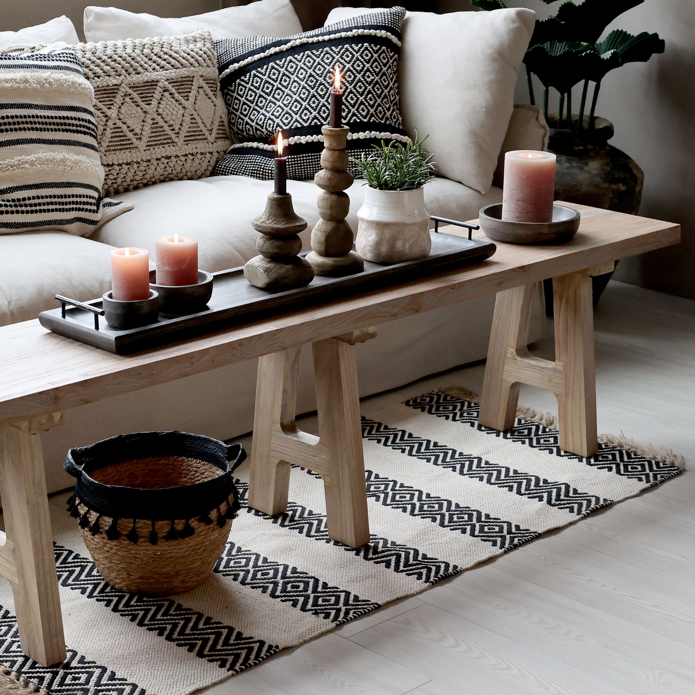 Bænk i genbrugstræ