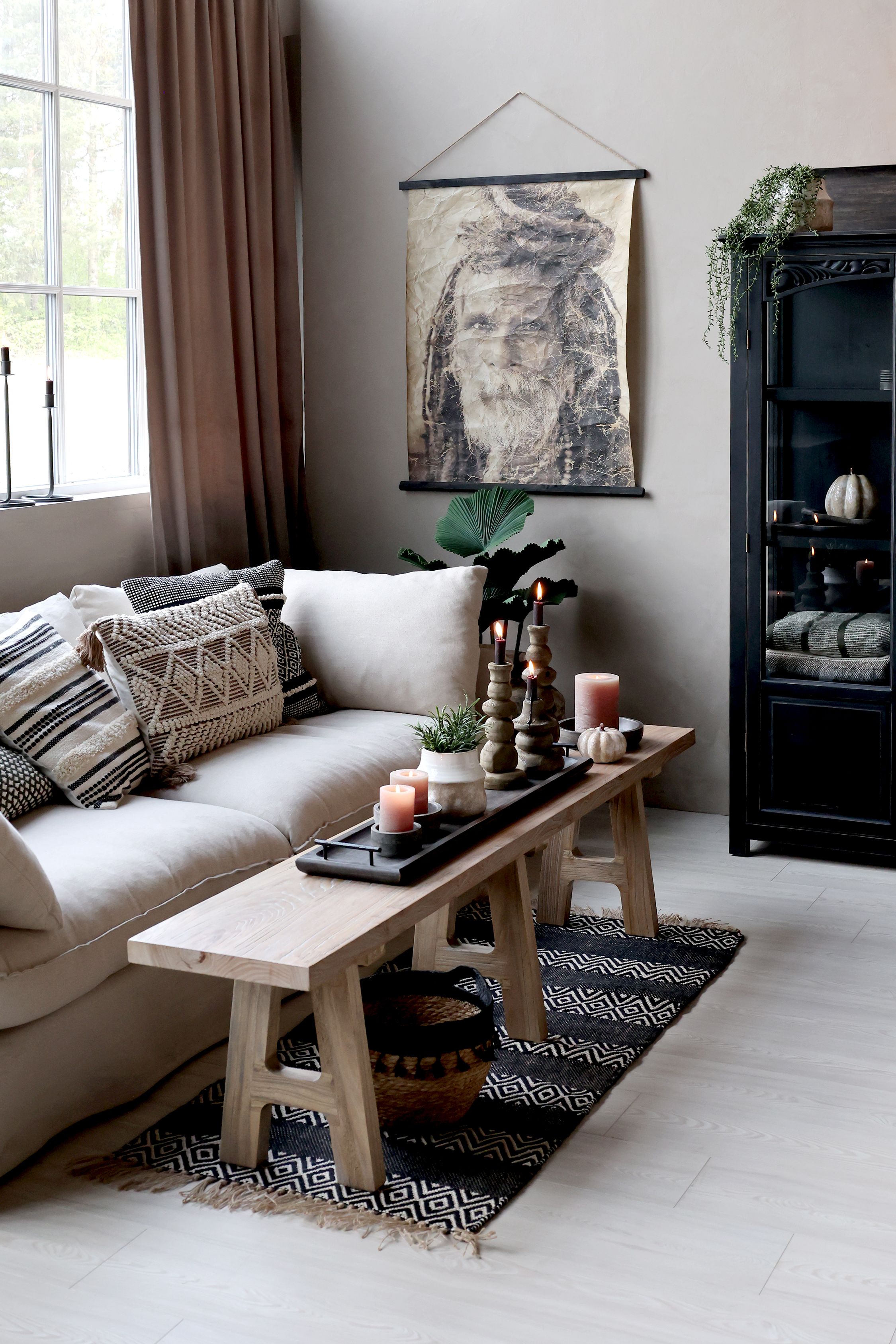 Bænk i genbrugstræ