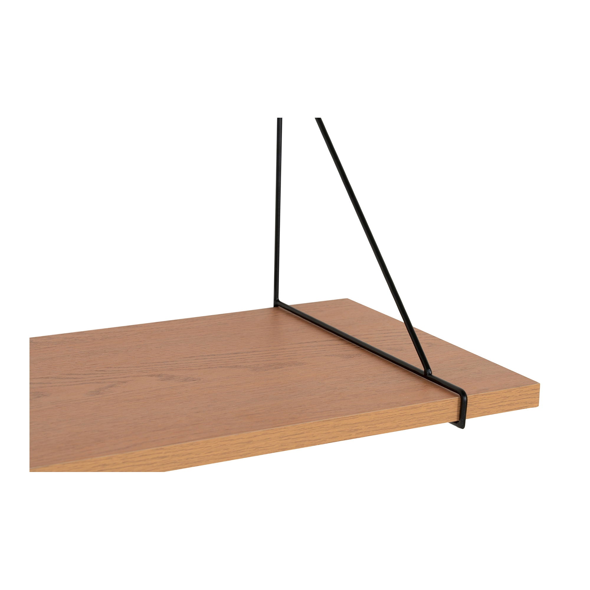 Chiba Wall Shelf ash veneer black steel frame 80x29
