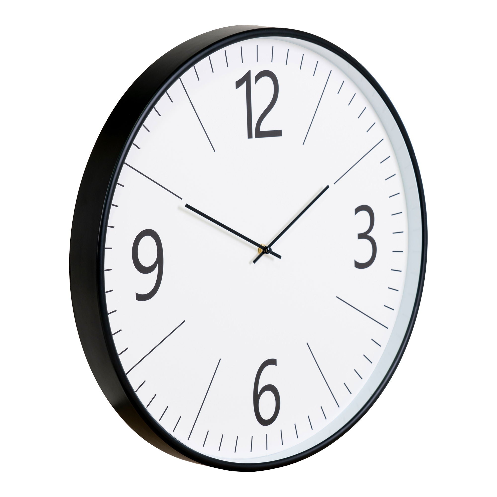 Biel Wall Clock, black and white, ø51 cm