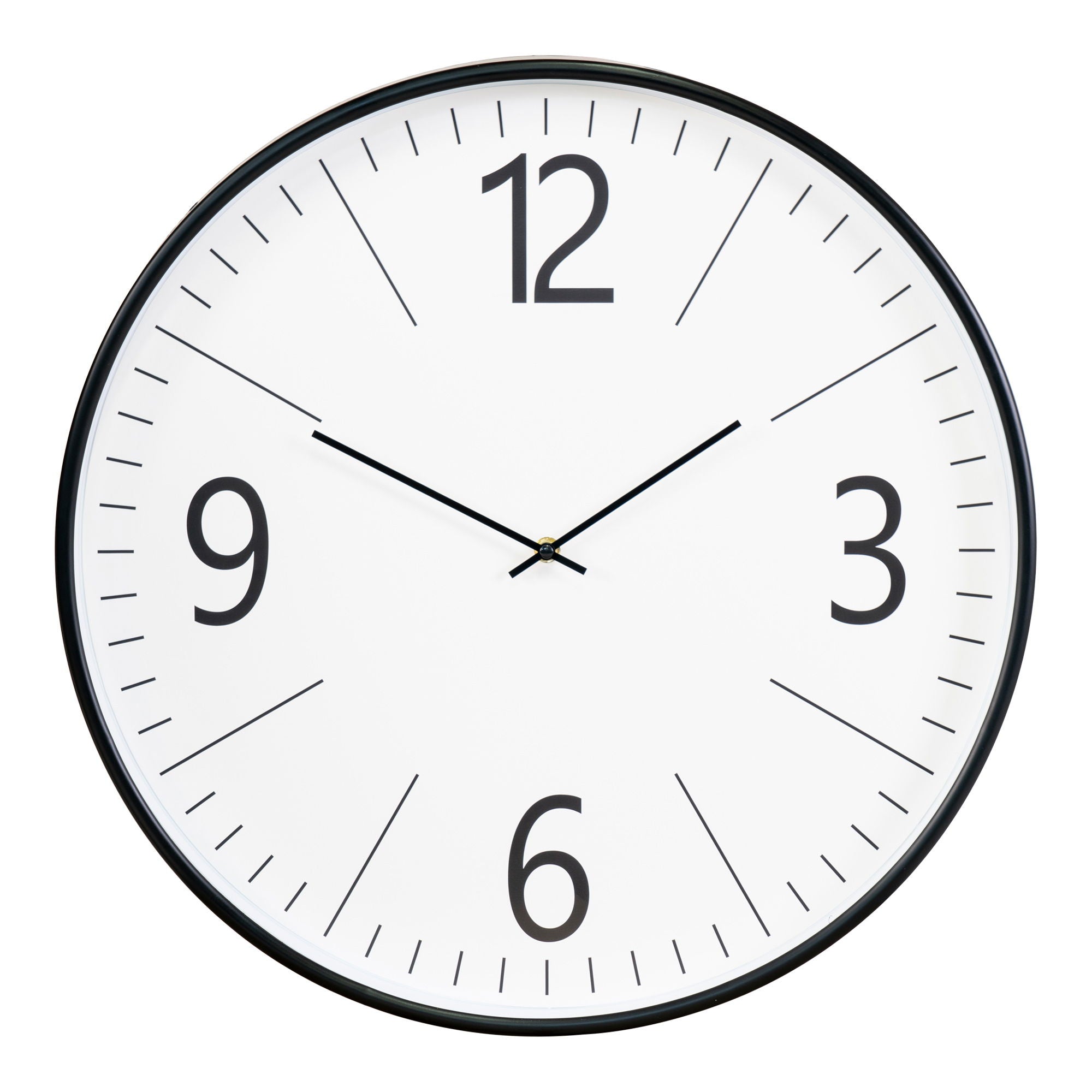 Biel Wall Clock, black and white, ø51 cm