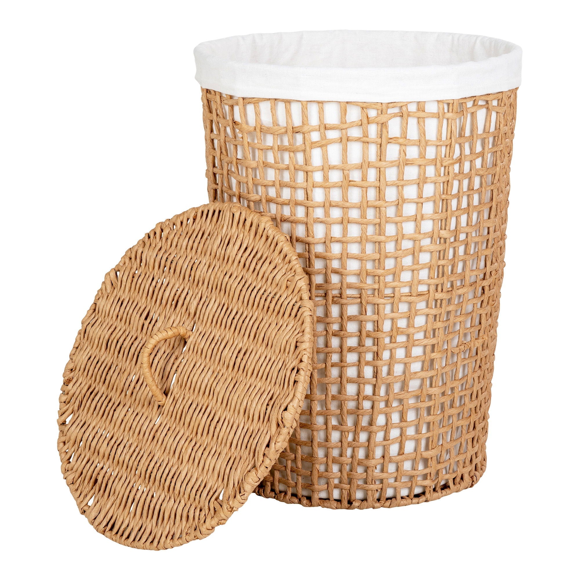 Pomal Laundry Basket, paper, natural/white