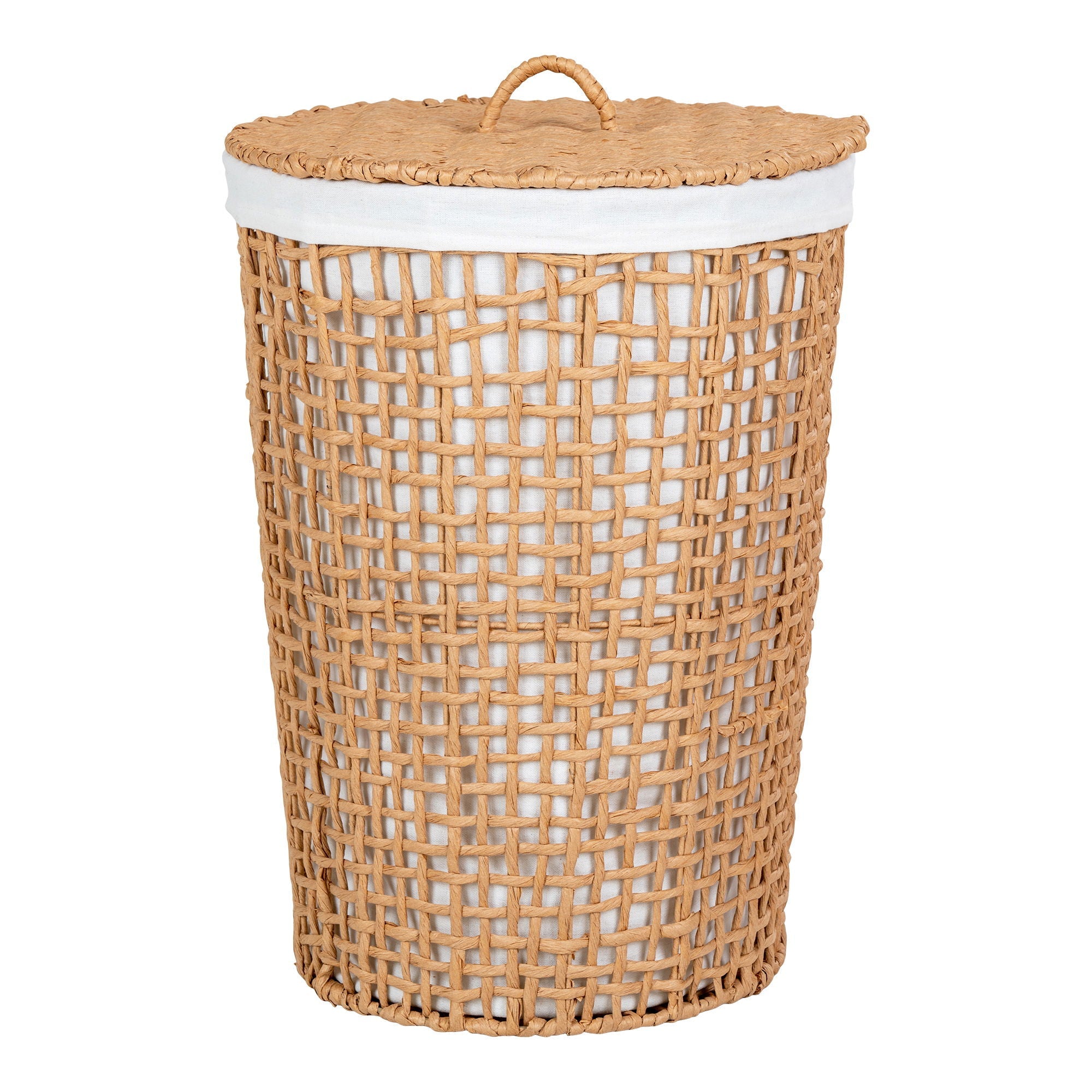 Pomal Laundry Basket, paper, natural/white