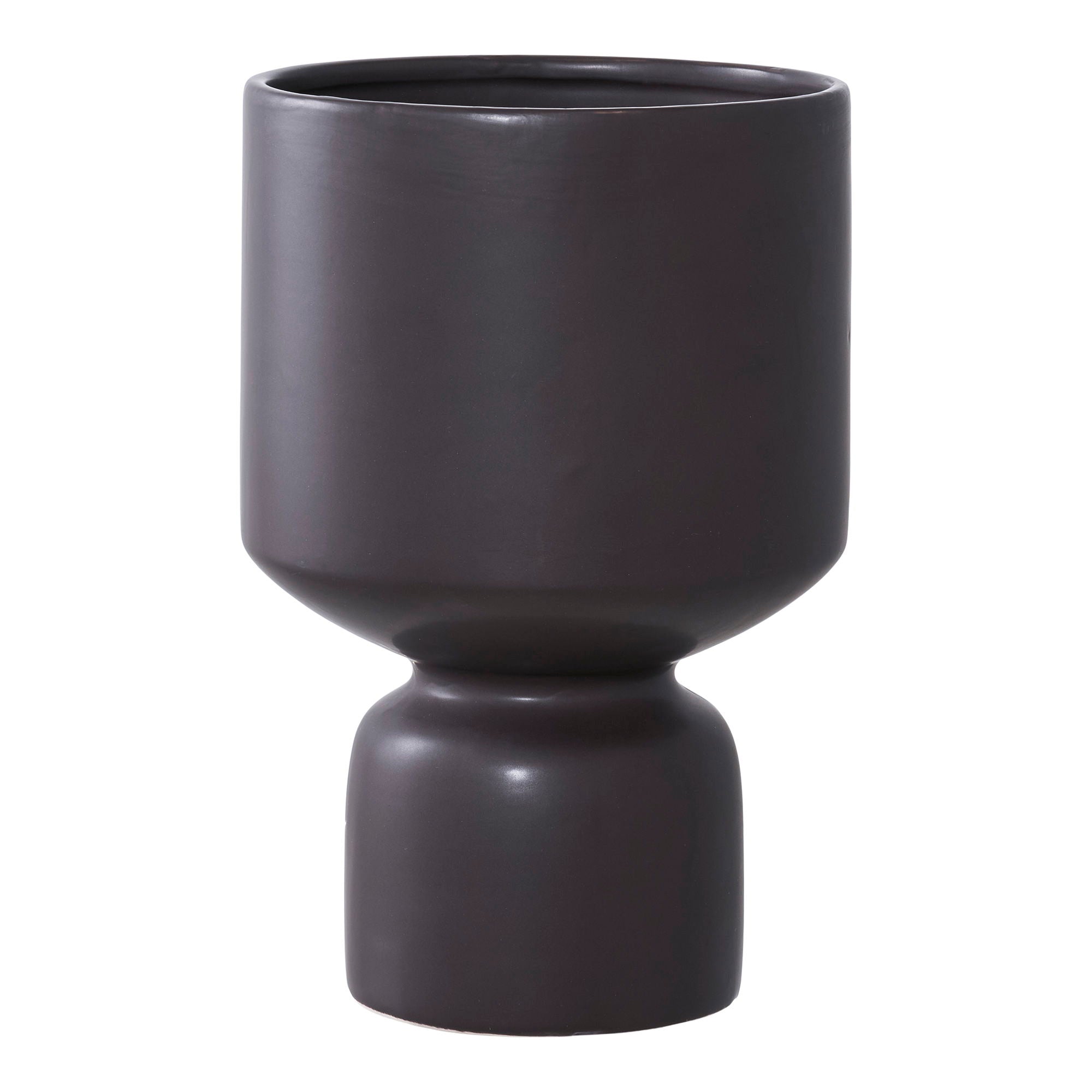 Flowerpot, ceramik, black