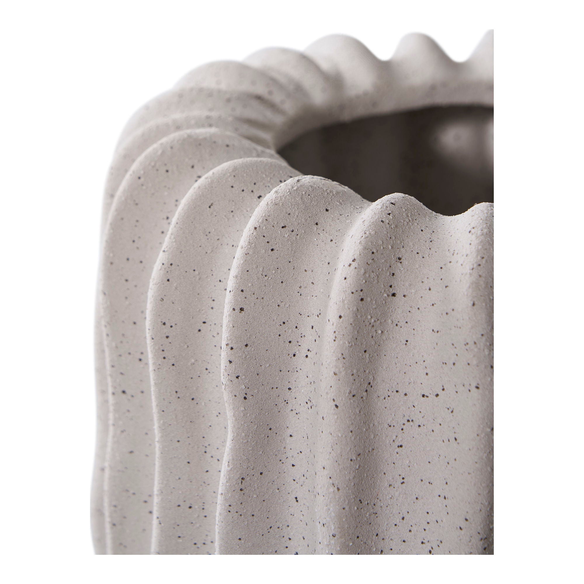 Flowerpot, ceramic, grey