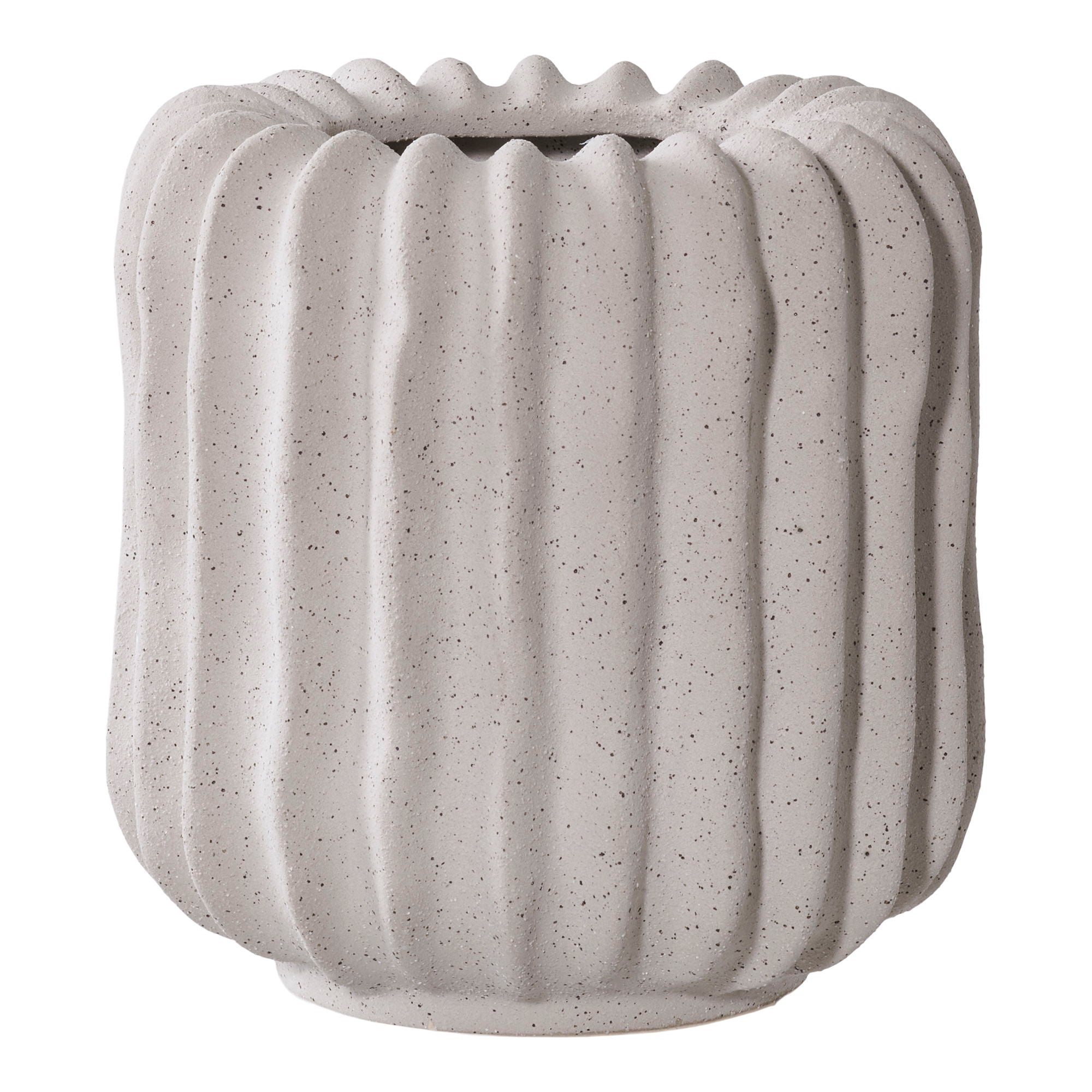 Flowerpot, ceramic, grey