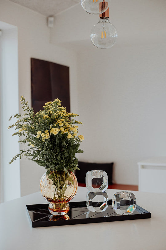 Meadow Swirl Vase Amber