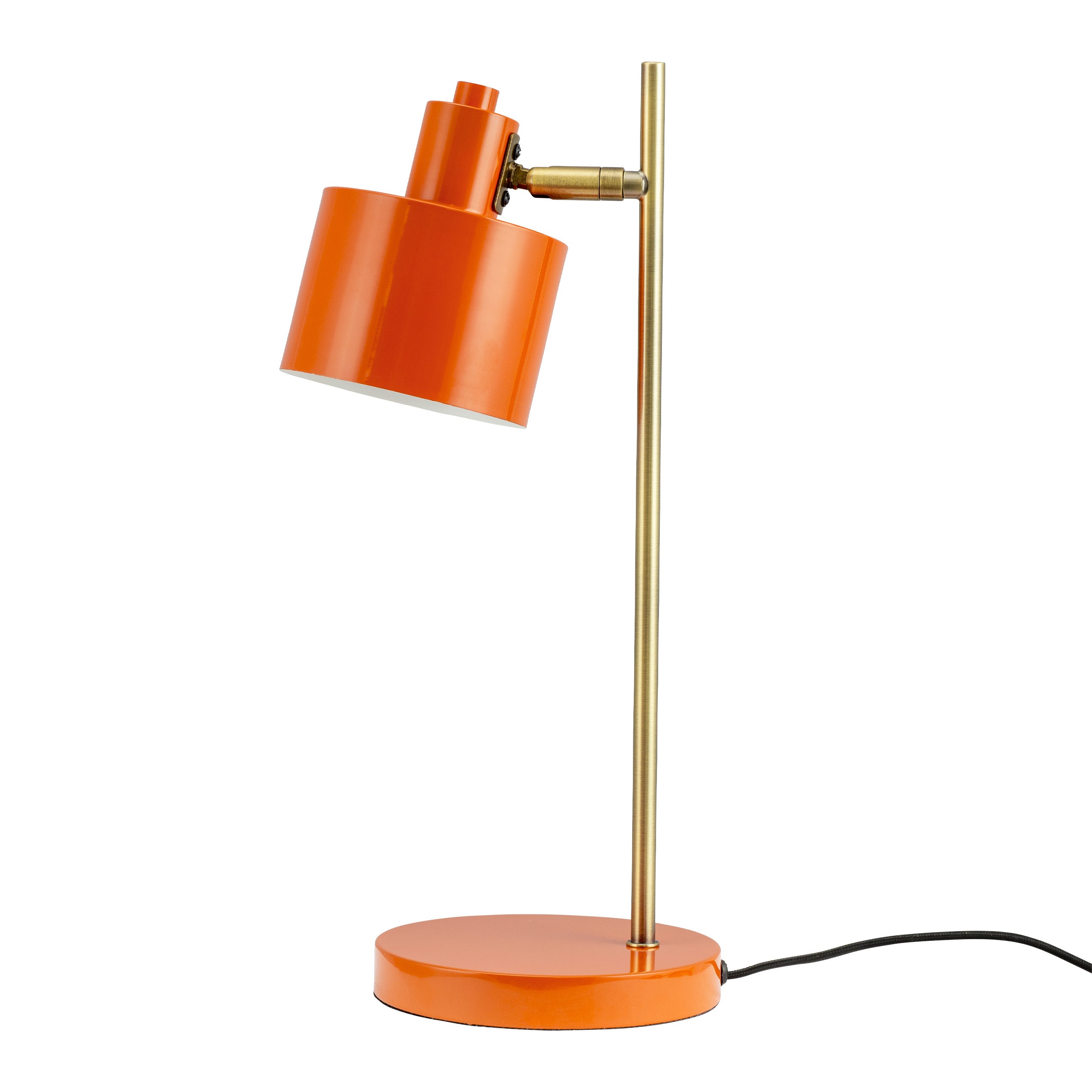 Ocean bordlampe orange/ messing