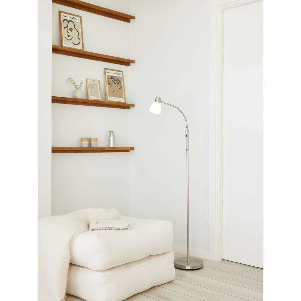 Hudson 1 arm gulvlampe opal LED