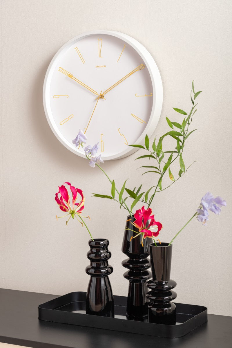 Wall clock Belle Numbers metal