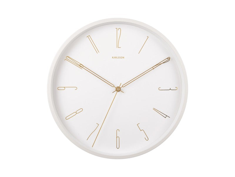 Wall clock Belle Numbers metal