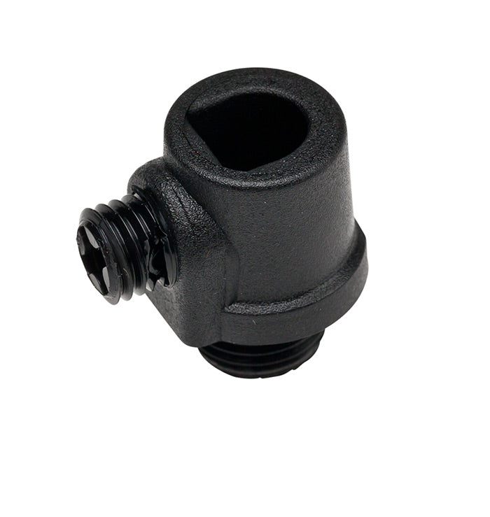 Klemmenippel m/udv. gevind sort