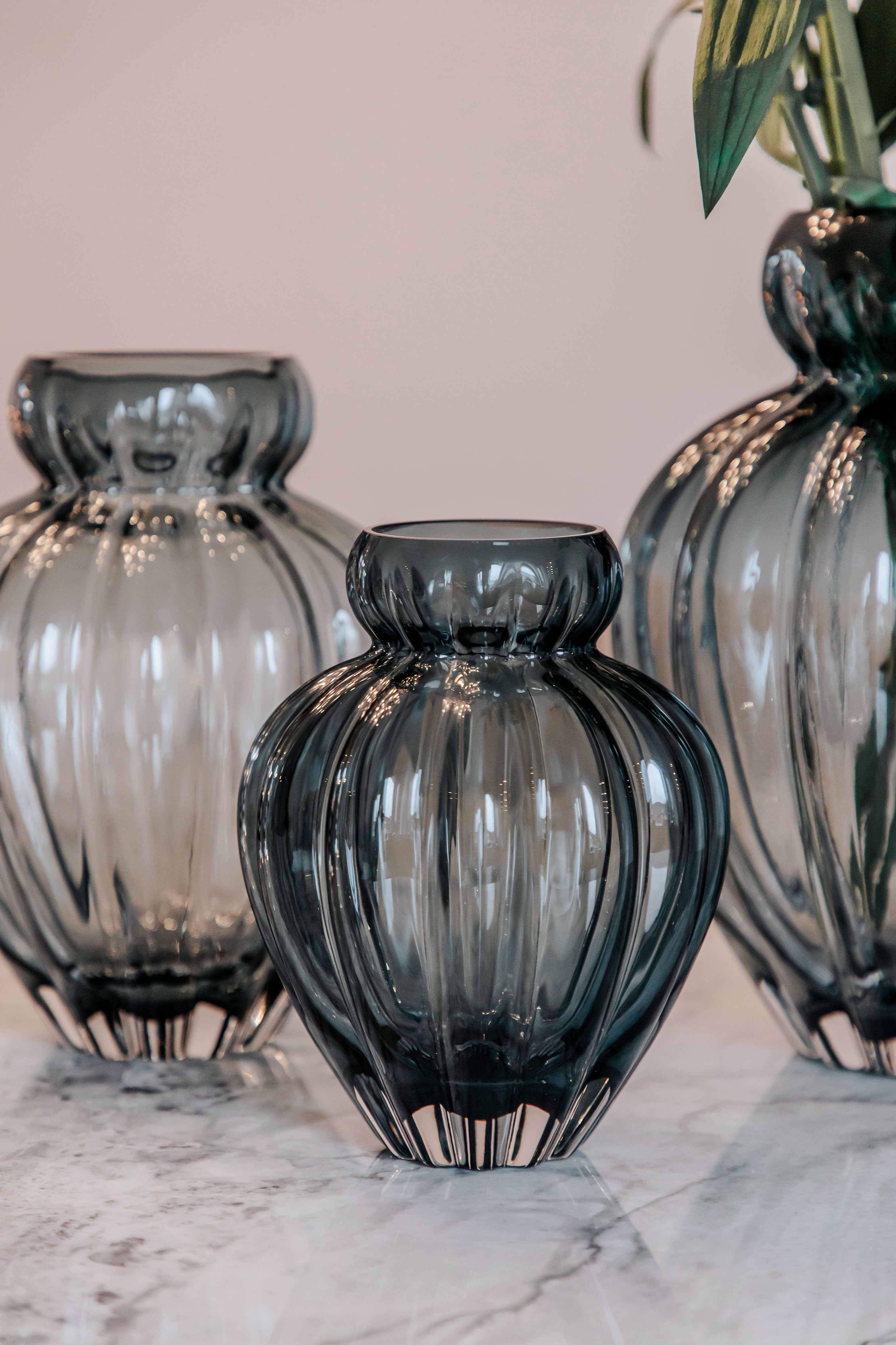 Audrey vase small petrol blue