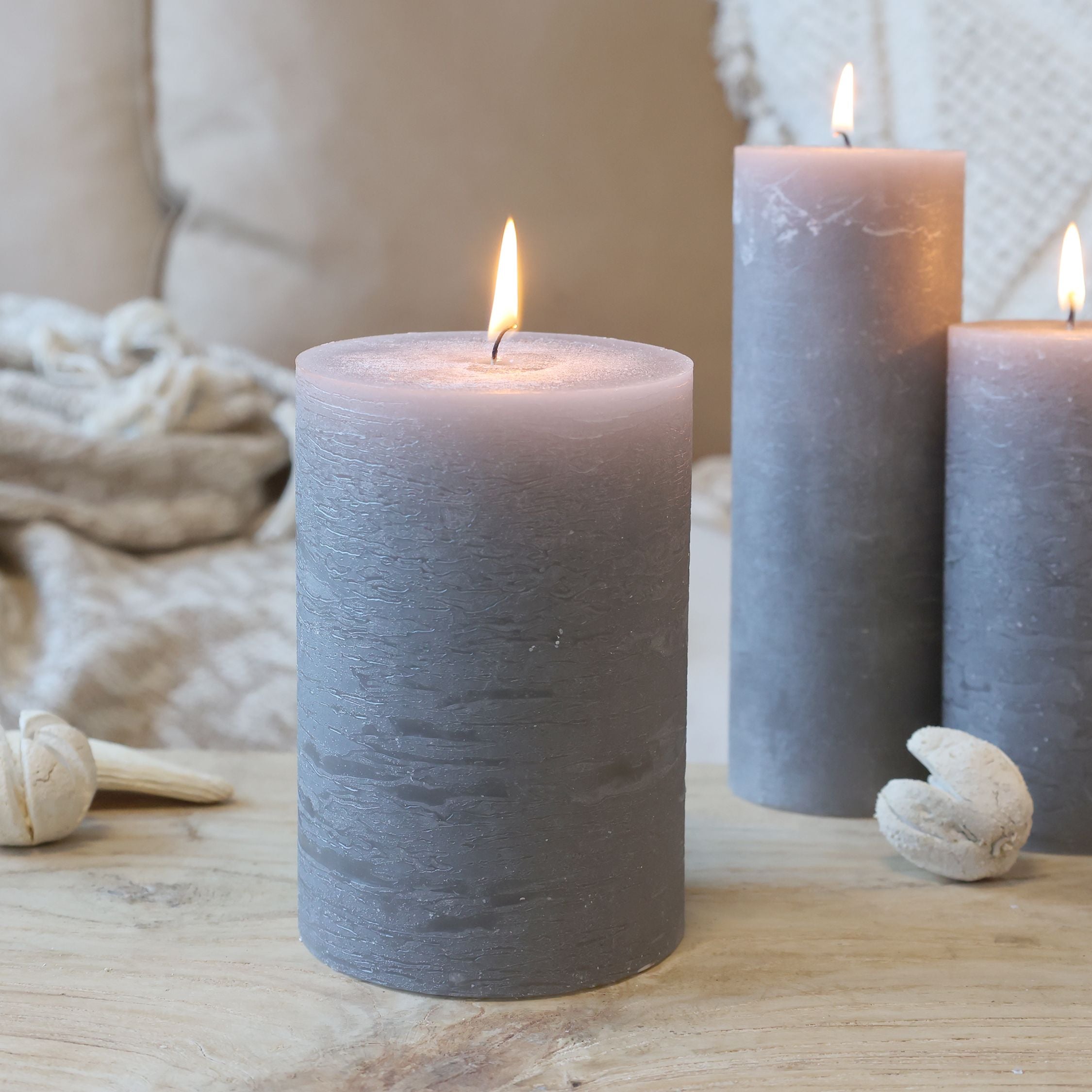 Macon lys rustik 90 t.H15Ø10 fransk grå