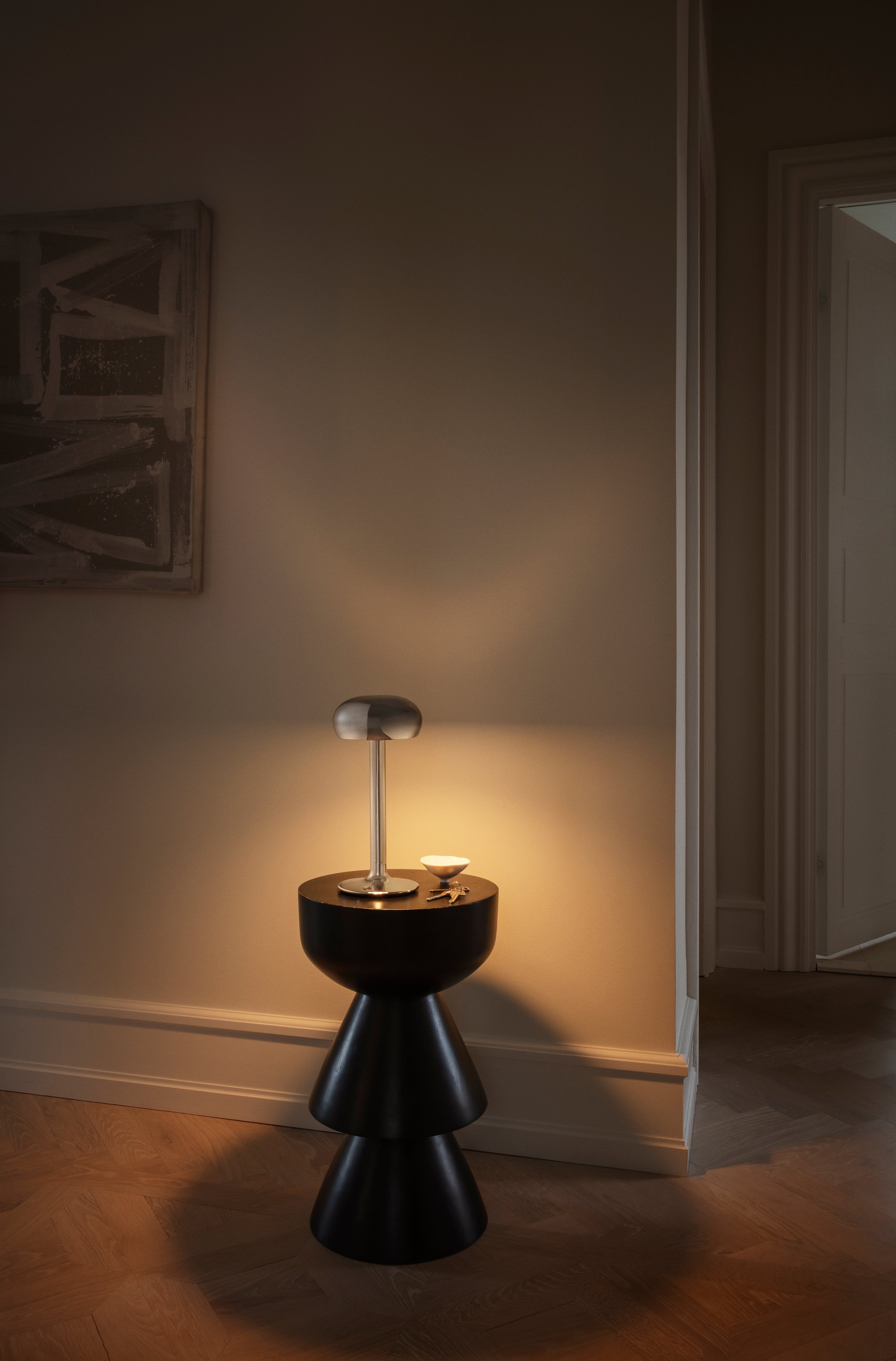 Emendo LED batterilampe Chrome