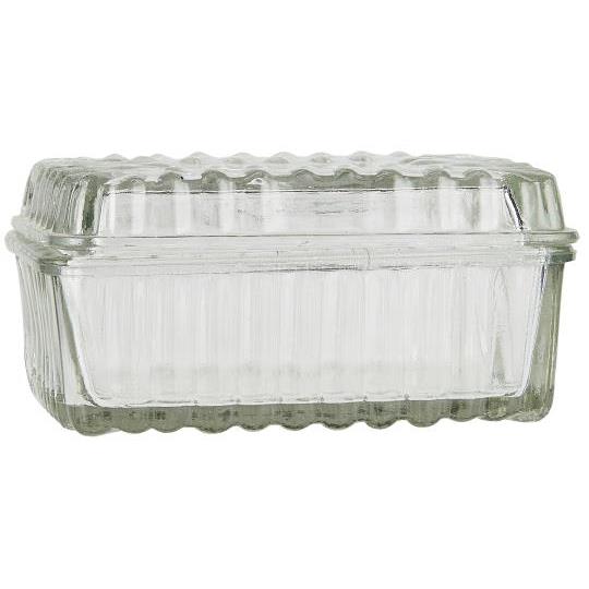 Smørboks mønstret glas