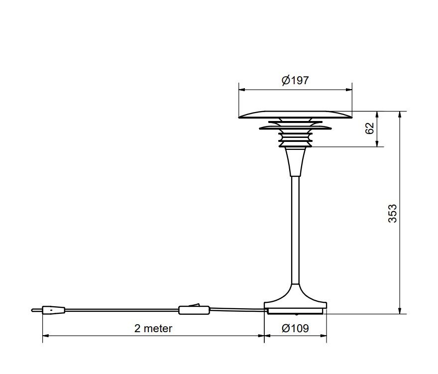 Diablo bordslampa D200 sand/brons