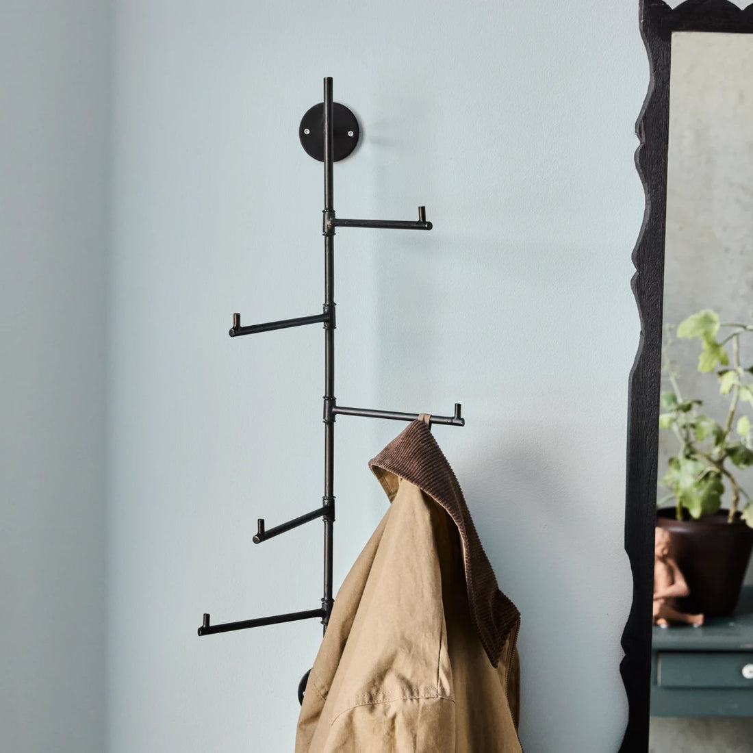 Coat rack, HDFlex, Black
