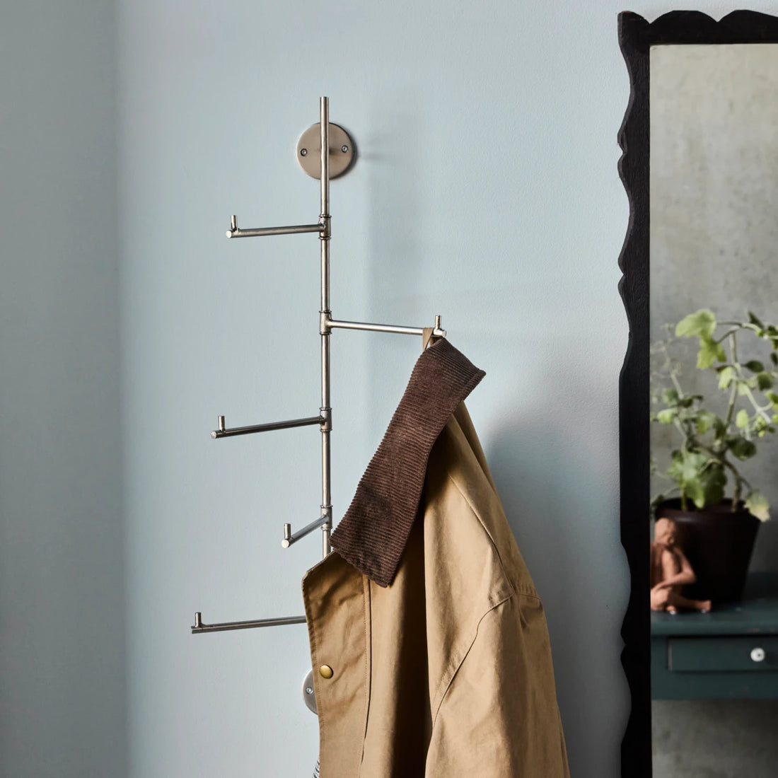 Coat rack, HDFlex, silver finish