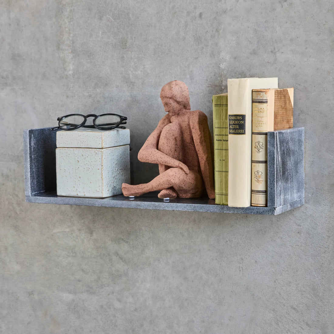 Shelf, HDMarr, Black, Marble