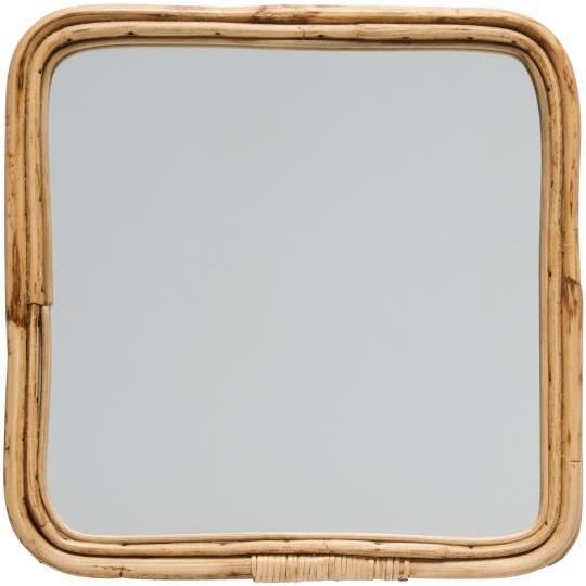 Vægspejl m/bambuskant