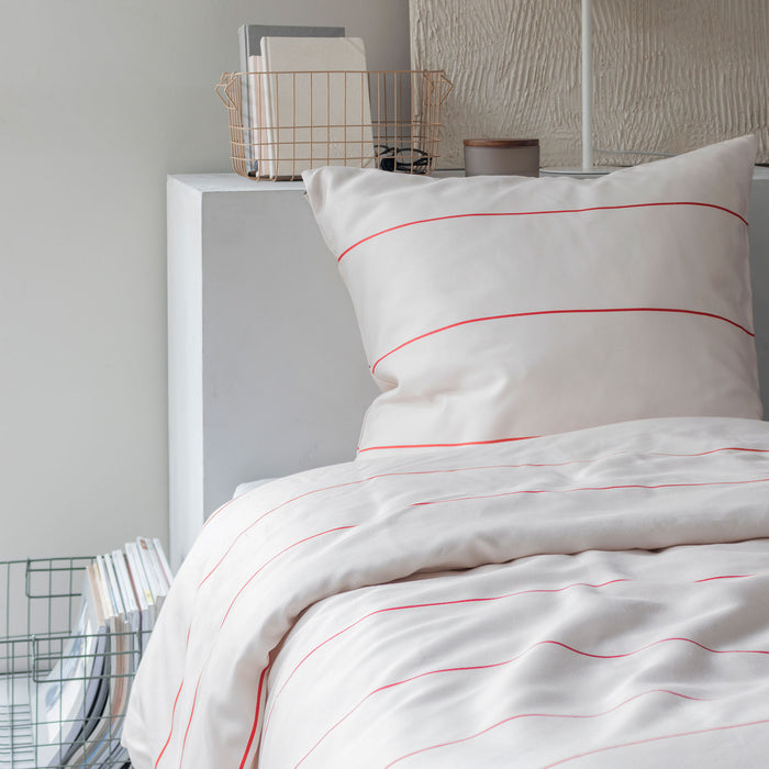 ALIGN bed set, Bright red/Sand