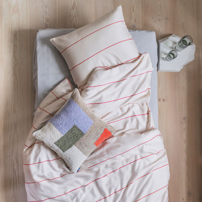 ALIGN bed set, Bright red/Sand