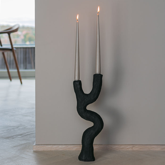 ART PIECE candleholder, black