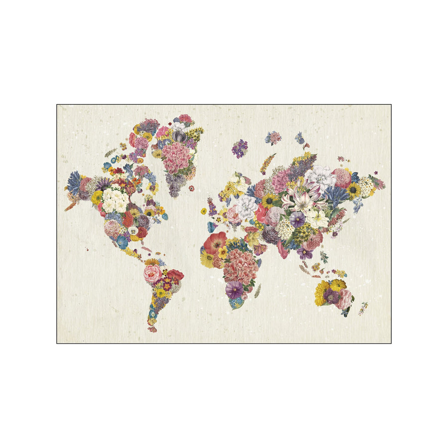 Botanical Floral map light 50x70